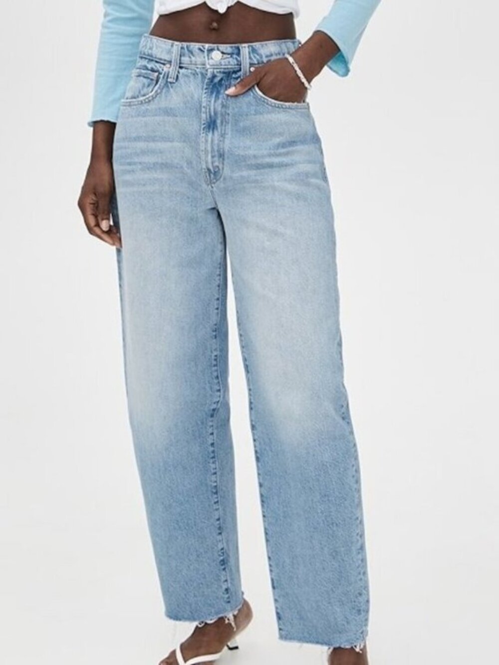 New! Mother the fangirl hover fray jeans